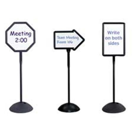 SAFCO Safco Products Company SAF4117BL Directional Sign- Magnetic- Rectangle- Dual-Sided- 18in.x18in.x65in. SAF4117BL
